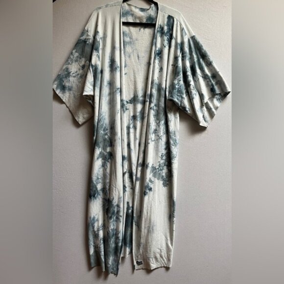 DAUB Kimono Sleeve Bamboo Cotton Robe Tie-Dye Cardigan Sz One Size - Picture 1 of 11